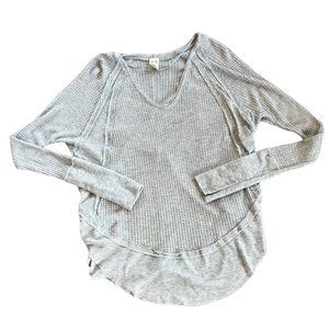 Free People We The Free Ribbed Waffle Knit Thermal Top